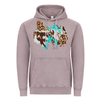 Vintage Zinc cowhide leopard turquoise patch Vintage Hoodie - AdoDesignShop