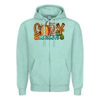 Seafoam cozy season Zipper Hoodie - RacoonDesign