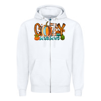 White cozy season Zipper Hoodie - RacoonDesign