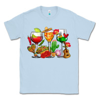 Dusty Blue mexico wine glasses cups Classic Tee - CTS Tumbler Store