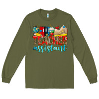 Army Green teacher assistant Long Sleeve Tee - Zillion Design Studio