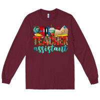 Burgundy teacher assistant Long Sleeve Tee - Zillion Design Studio
