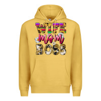 Antique Gold wife mom boss daisy Premium Hoodie - NancyCooperArtShop