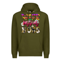 Army Green wife mom boss daisy Premium Hoodie - NancyCooperArtShop