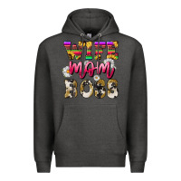 Charcoal Heather wife mom boss daisy Premium Hoodie - NancyCooperArtShop