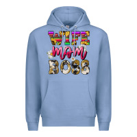 Colony Blue wife mom boss daisy Premium Hoodie - NancyCooperArtShop