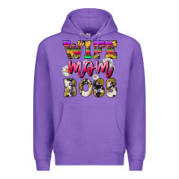 Purple wife mom boss daisy Premium Hoodie - NancyCooperArtShop