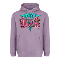 Lavender floral nurse Heavyweight Hoodie - AdoDesignShop