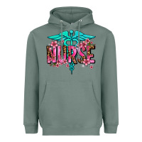 Sage floral nurse Heavyweight Hoodie - AdoDesignShop
