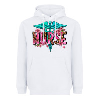 White floral nurse Heavyweight Hoodie - AdoDesignShop