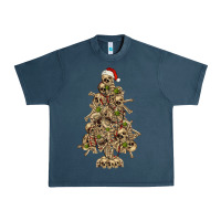 Midnight Navy Skeleton Christmas Tree Urban Heavy Tee - RanaPortraitStore