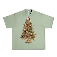 Oil Green Skeleton Christmas Tree Urban Heavy Tee - RanaPortraitStore