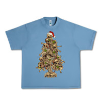 Pebble Blue Skeleton Christmas Tree Urban Heavy Tee - RanaPortraitStore