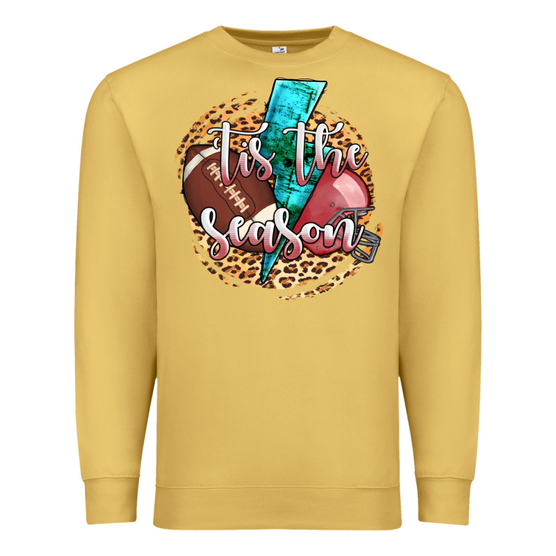 Tis The Season Football Helmet Premium Sweatshirt by AdoDesignShop | Teevron