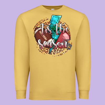 Tis The Season Football Helmet Premium Sweatshirt Designed By Adodesignshop
