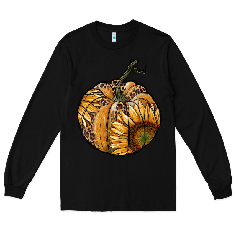 Sunflower Pumpkin Long Sleeve Tee by RanaPortraitStore | Teevron