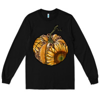 Black sunflower pumpkin Long Sleeve Tee - RanaPortraitStore