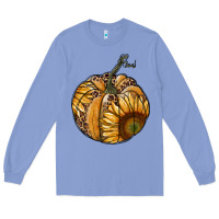 Colony Blue sunflower pumpkin Long Sleeve Tee - RanaPortraitStore