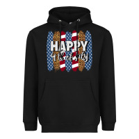 Black happy 4th of july brushstrokes Heavyweight Hoodie - BundleAndBundleShop