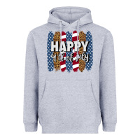 Heather Grey happy 4th of july brushstrokes Heavyweight Hoodie - BundleAndBundleShop