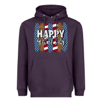 Plum happy 4th of july brushstrokes Heavyweight Hoodie - BundleAndBundleShop