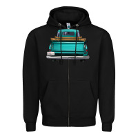 Black western truck back view 2 Zipper Hoodie - FaDigitalArtStudio