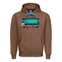 Chestnut western truck back view 2 Zipper Hoodie - FaDigitalArtStudio