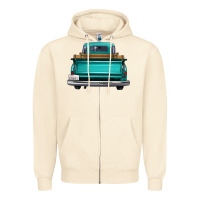 Sandshell western truck back view 2 Zipper Hoodie - FaDigitalArtStudio