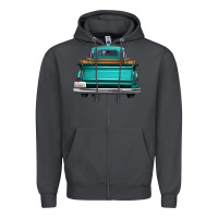 Smoke western truck back view 2 Zipper Hoodie - FaDigitalArtStudio