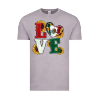 Vintage Zinc Mexican Flag With Sunflowers Love Vintage Tee - RanaPortraitStore