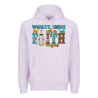 Lilac worry ends when faith begins Premium Hoodie - NancyCooperArtShop