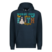 Navy worry ends when faith begins Premium Hoodie - NancyCooperArtShop