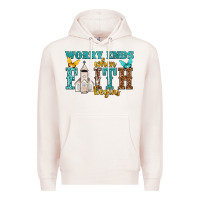 Pale Pink worry ends when faith begins Premium Hoodie - NancyCooperArtShop