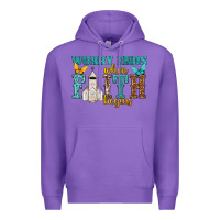 Purple worry ends when faith begins Premium Hoodie - NancyCooperArtShop