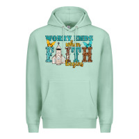 Seafoam worry ends when faith begins Premium Hoodie - NancyCooperArtShop