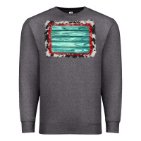 Charcoal Heather cowhide bandana wood background Premium Sweatshirt - AdoDesignShop