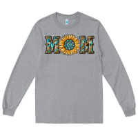 Heather Grey sunflower mom Long Sleeve Tee - RanaPortraitStore