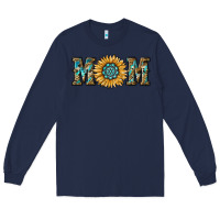 Navy sunflower mom Long Sleeve Tee - RanaPortraitStore
