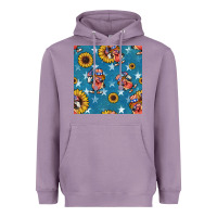Lavender 4th of july sunflowers hotdog seamless pattern Heavyweight Hoodie - BundleAndBundleShop