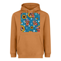 Meerkat 4th of july sunflowers hotdog seamless pattern Heavyweight Hoodie - BundleAndBundleShop