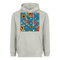 Moon Dust 4th of july sunflowers hotdog seamless pattern Heavyweight Hoodie - BundleAndBundleShop