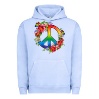 Pigment Grape Ice Peace Pride LGBTQ+ And Flowers Urban Hoodie - BundleAndBundleShop