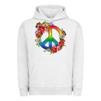 Pigment Lunar Rock Peace Pride LGBTQ+ And Flowers Urban Hoodie - BundleAndBundleShop