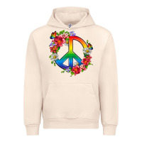 Sandshell Peace Pride LGBTQ+ And Flowers Urban Hoodie - BundleAndBundleShop