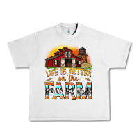 Lunar Rock life is better on the farm with barn Urban Heavy Tee - texasbilliewilder
