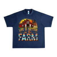 Navy life is better on the farm with barn Urban Heavy Tee - texasbilliewilder