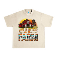 Sandshell life is better on the farm with barn Urban Heavy Tee - texasbilliewilder