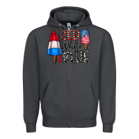 Smoke red white blue Zipper Hoodie - CowhideDigitalArt