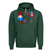 Sports Green red white blue Zipper Hoodie - CowhideDigitalArt