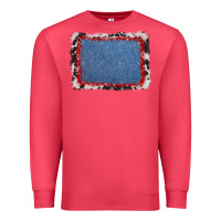 Cardinal cowhide bandana denim background Premium Sweatshirt - AdoDesignShop